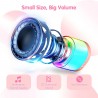 Ankuka Machine Karaoké Portable avec 2 Microphones sans Fil, Enceinte Bluetooth avec Effets Lumineux pour Enfants et Adultes,