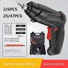 Tournevis portatif Tournevis électrique 3.6V, outils d'alimentation de la batterie de lithium rechargeable multifonctionnels,