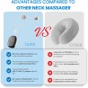 Wisfunlly Neck Massager, Portable Neck Pendant Massager, 5 Modes 15 Niveaux Intelligent Lymphatique Drainage Masseur pour Bras