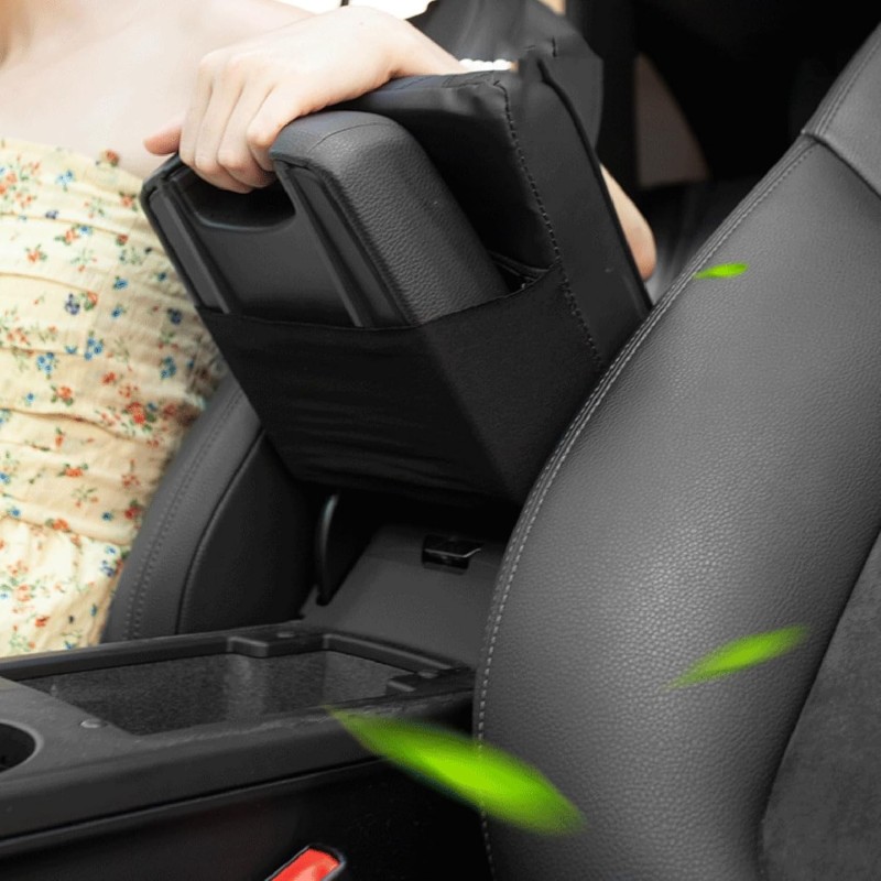 LUCKGONI Accoudoir de voiture - Augmentation de la hauteur - Coussin de console centrale de voiture - Coussin en mousse à