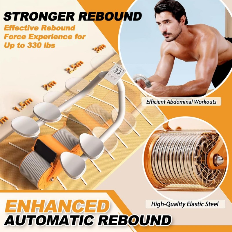  roue abdominale à rebond automatique avec 4 coudières