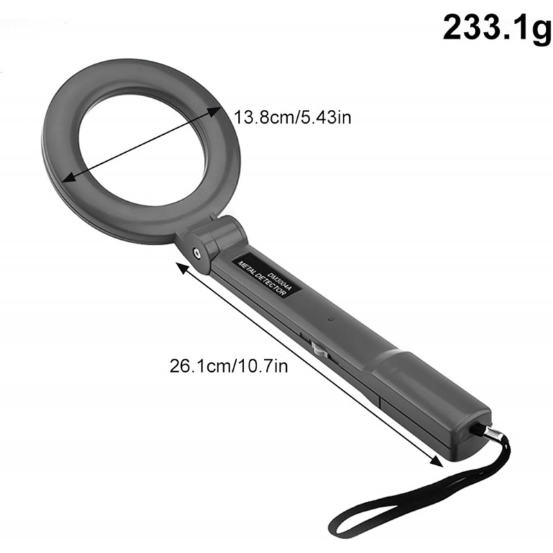 Sorrowso Détecteur de métaux portable pliable et léger - Détecteur d'or haute sensibilité pour la chasse au trésor et les
