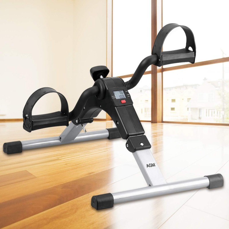  Pédalier Pliable Pratique Léger Facile à Utiliser Ranger Pédaler Résistance Réglable écran LCD
