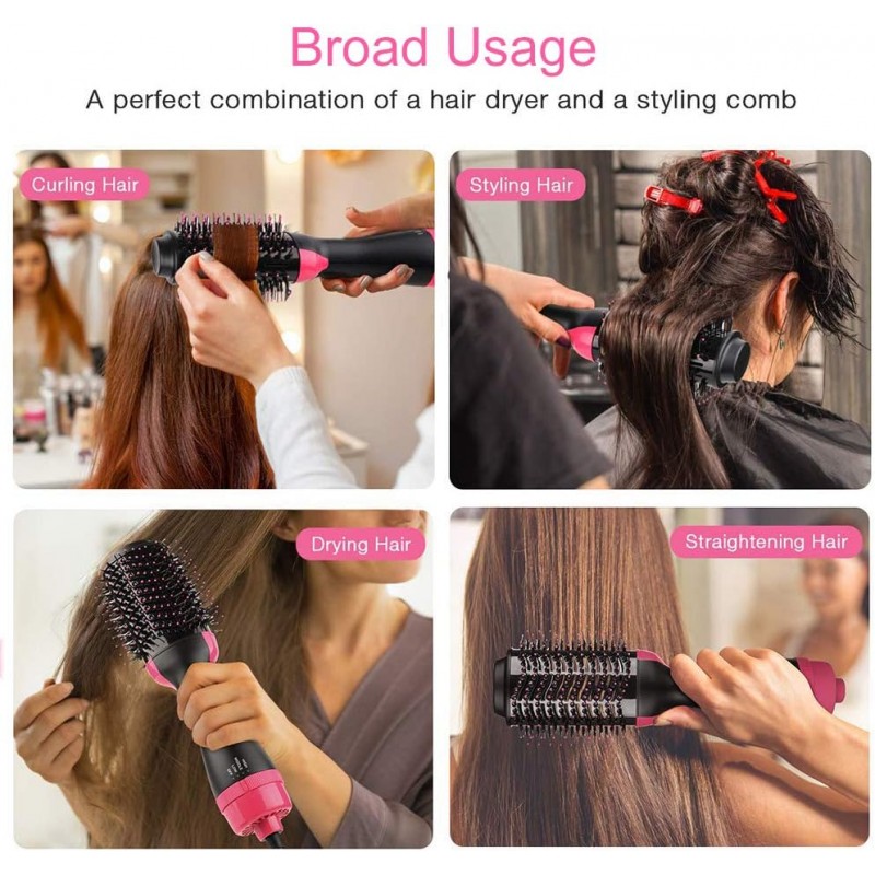 Brosse à air chaud 4-en-1 pour sèche-cheveux