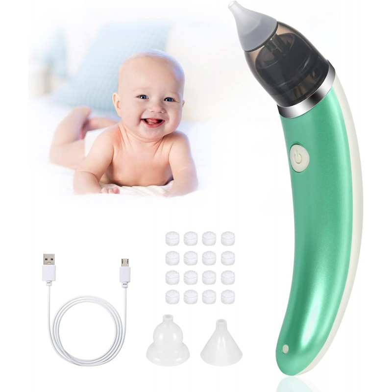 ACWOO Aspirateur Nasal pour Bébé, Mouche Bebe Electrique avec 5 Niveaux d'aspiration et 2 Tailles d'embouts en Silicone,