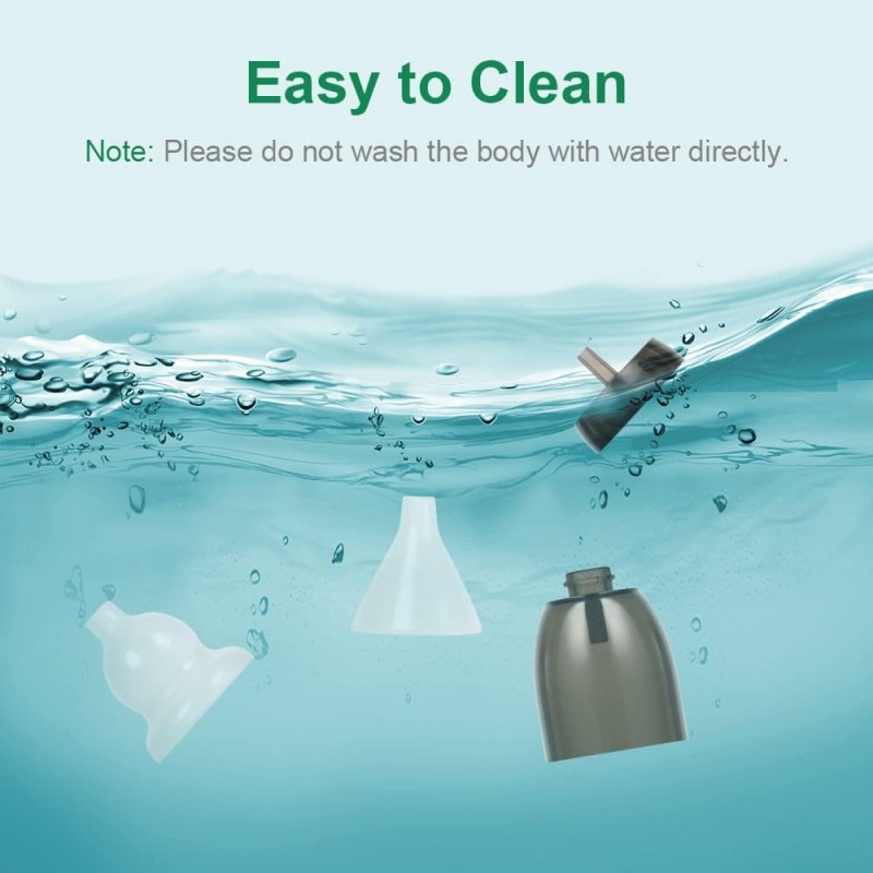 ACWOO Aspirateur Nasal pour Bébé, Mouche Bebe Electrique avec 5 Niveaux d'aspiration et 2 Tailles d'embouts en Silicone,