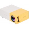 Projecteur HD, Mini Projecteur Jaune Mobile Même Écran Prise en Charge de l'Imagerie par Réflexion Diffuse 23 Langues Mini