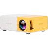 Projecteur HD, Mini Projecteur Jaune Mobile Même Écran Prise en Charge de l'Imagerie par Réflexion Diffuse 23 Langues Mini