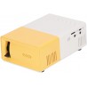 Projecteur HD, Mini Projecteur Jaune Mobile Même Écran Prise en Charge de l'Imagerie par Réflexion Diffuse 23 Langues Mini
