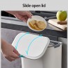 YZJSSL Poubelle murale de cuisine avec couvercle coulissant - 21 x 26 x 15 cm