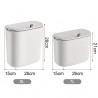 YZJSSL Poubelle murale de cuisine avec couvercle coulissant - 21 x 26 x 15 cm